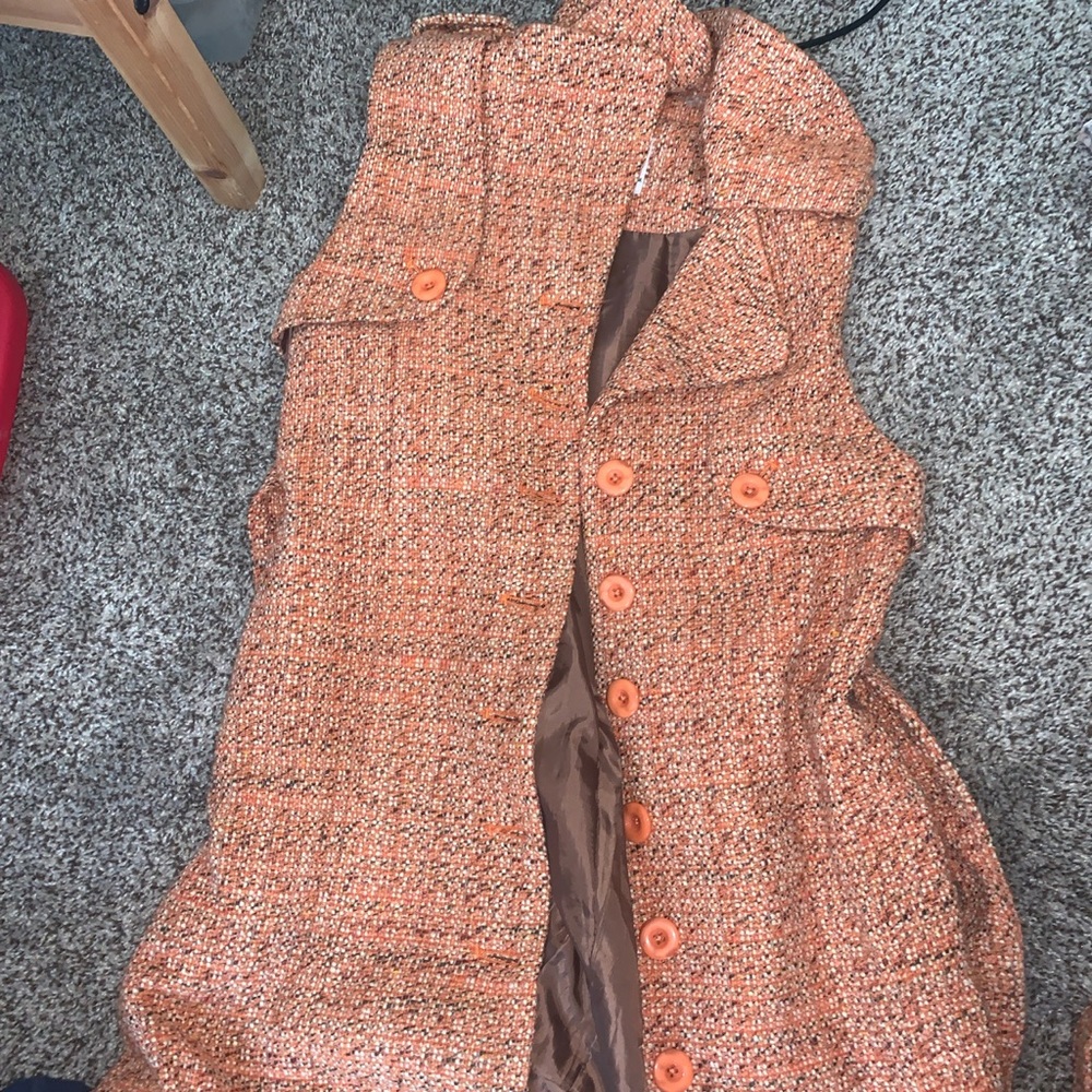 Sleeveless orange dress